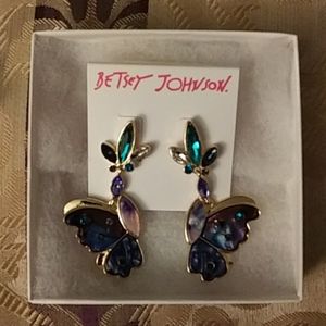 Betsey Johnson butterfly earings